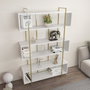 Hanah Home Estantería Bruti Blanco y Dorado